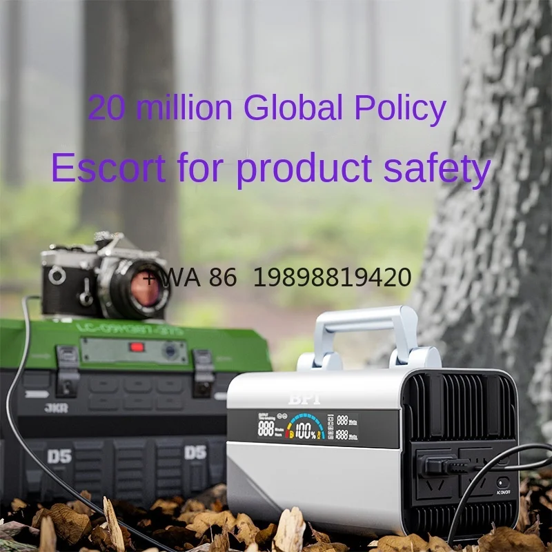 

Портативная солнечная панель 300 Вт для наружного использования, хранения энергии, мобильного киоска для кемпинга, барбекю, чистая синусоида, фонарик MPPT