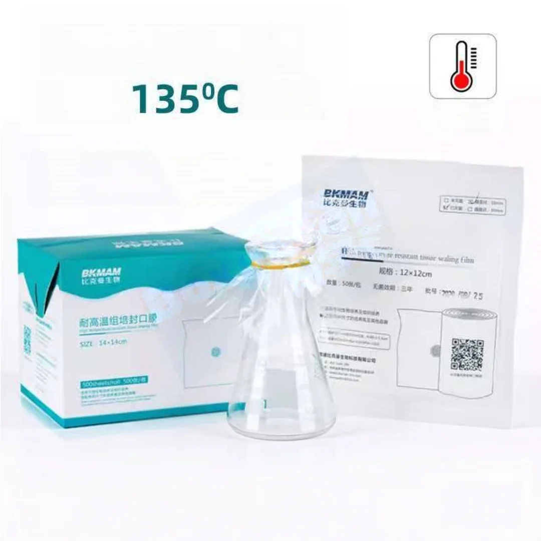 Biological tissue culture sealing membrane laboratory high-temperature resistant 120 triangular flask 140mm breathable membrane