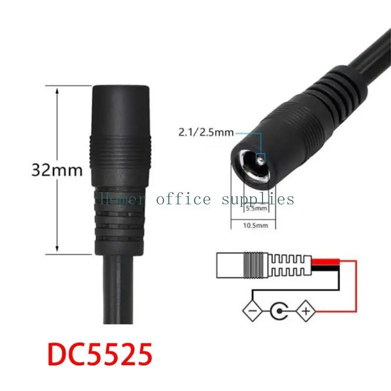 K43B 25/100Cm FPV Power Routing Cable to Female/Male End for Gear Use