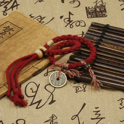 Chinese Mountain Ghost Spend Money Bracelet National Wind Tibetan Hand Woven CoupleLucky Red Bracelets Bang Rope Bangles