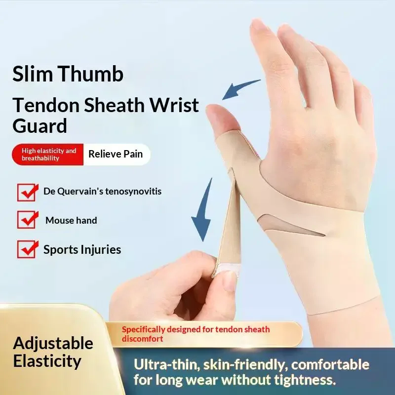 1Pcs Thumb Brace Wrist Stabilizer Pain Relief Right Or Left Hand Soft Thumb Support Compression Sleeve Protector For Women Men