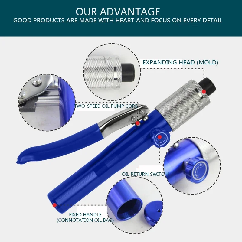 2025 CT-300AL Refrigeration Hydraulic Expander 10-42mm Air Conditioner Copper Tube Expander Hydraulic Copper Tube Expander