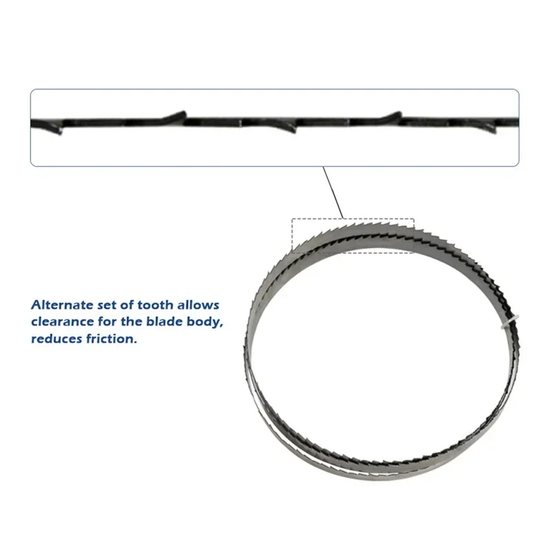 커브형 톱날, 목공 밴드, 목재 테이프 톱, 1400, 1425, 1575, 1750, 2240x6.4mm(1/4 인치) x 0.4mm, 8 인치, 3 개