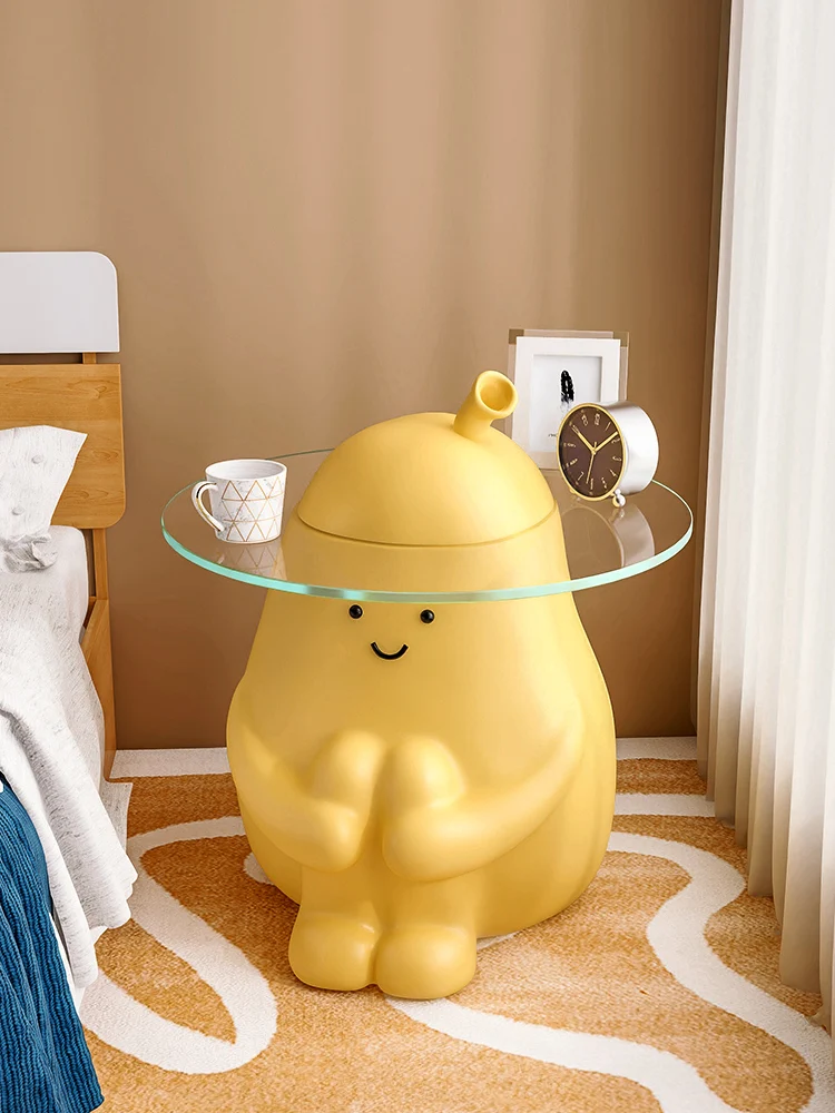 Hug Pear Tea Table Creative Cute Cream Style Living Room Floor Stand Decoration Large Tray Home Decorations