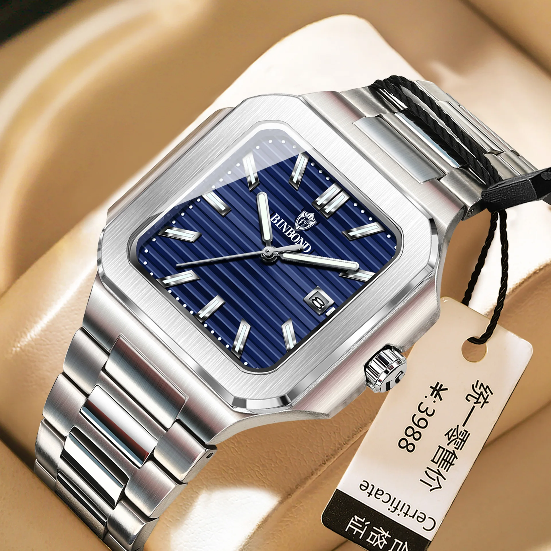 Men's Square Disc Concept Watch High-End Brand Authentic Sporty Trendy Charming Atmospheric Design