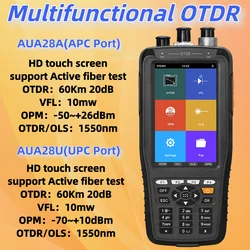AUA28A/28U Multifunctional OTDR 1550nm Touch Screen Optical Time Domain Reflectometer Fiber Optic Tester With VFL(10mW)/OPM/OLS