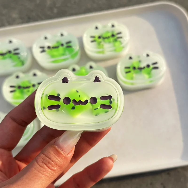 Squishy Kawaii 반 조리 치즈 수박 말차 새끼 고양이 비스킷 슈퍼 부드러운 찹쌀 Fidgeting Kids 소녀 장난감 휴일 선물