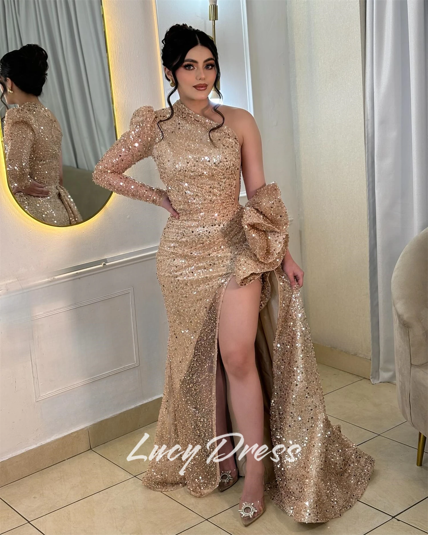 Lucy op maat gemaakte cocktailjurk op maat gemaakte gelegenheidsjurken voor speciale gelegenheden Dames avondjurken 2025, zeemeermin galajurk voor dames