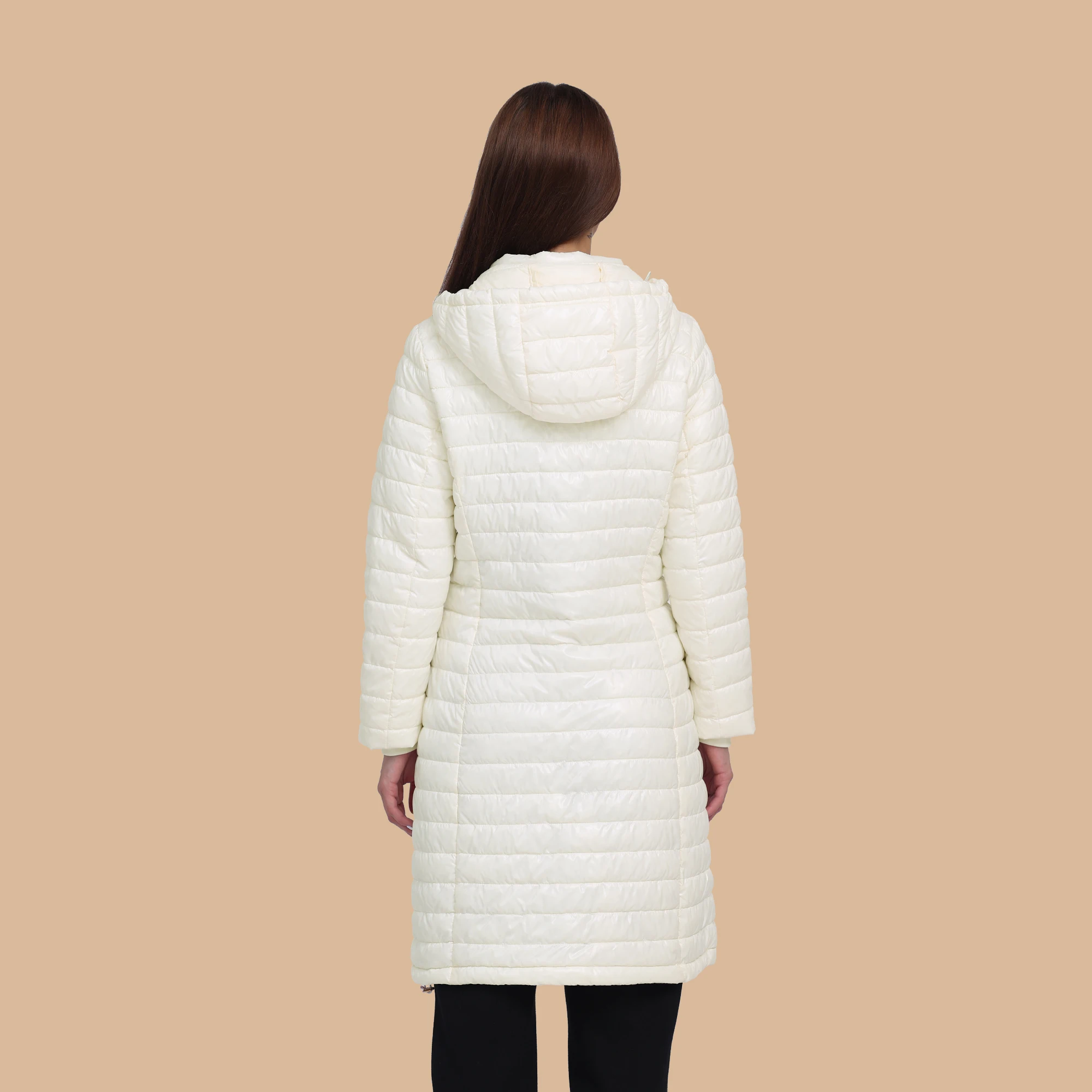 SANTELON donna lungo caldo piumino ultraleggero cappotto con cappuccio regolabile femminile inverno esterno leggero Parka portatile