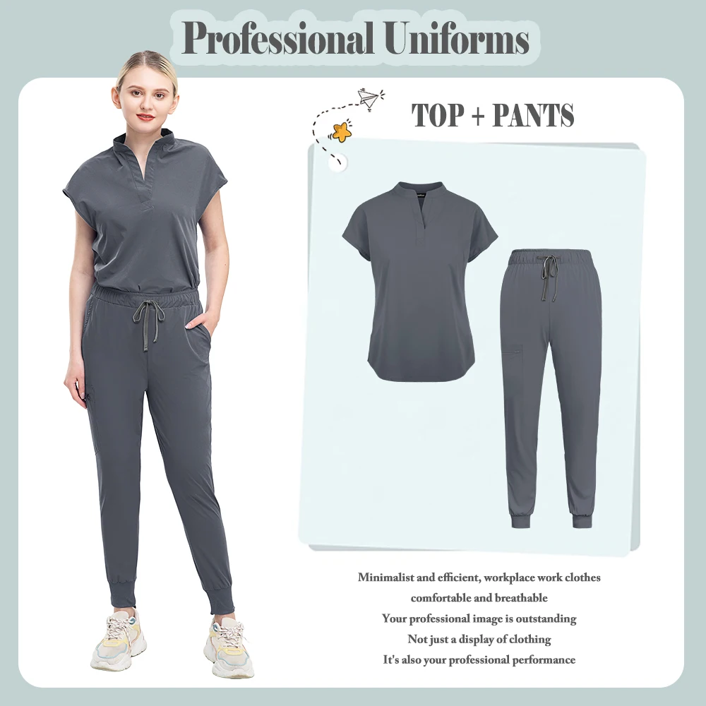 Vêtements chirurgicaux d'hôpital, uniformes médicaux pour femmes, ensemble de gommages cliniques de dentisterie, accessoires de médecin et d'infirmière, ensemble de vêtements de travail de Spa de beauté