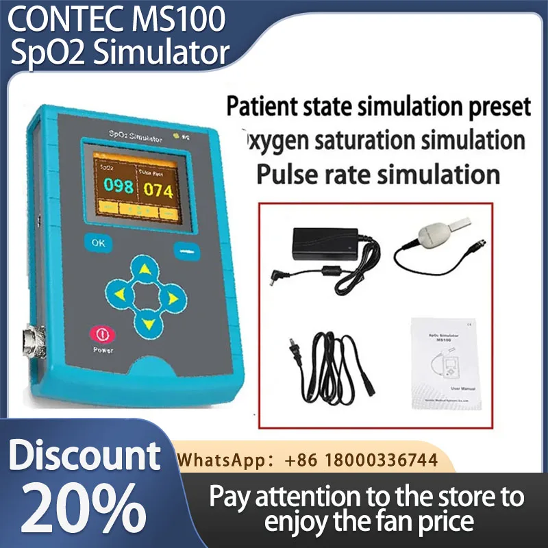 CONTEC MS100 MS200 MS400 SPO2 PR NIBP ECG IBP TEMP Simulator Biomedical Non-Invasive Simulation Simulate Machine