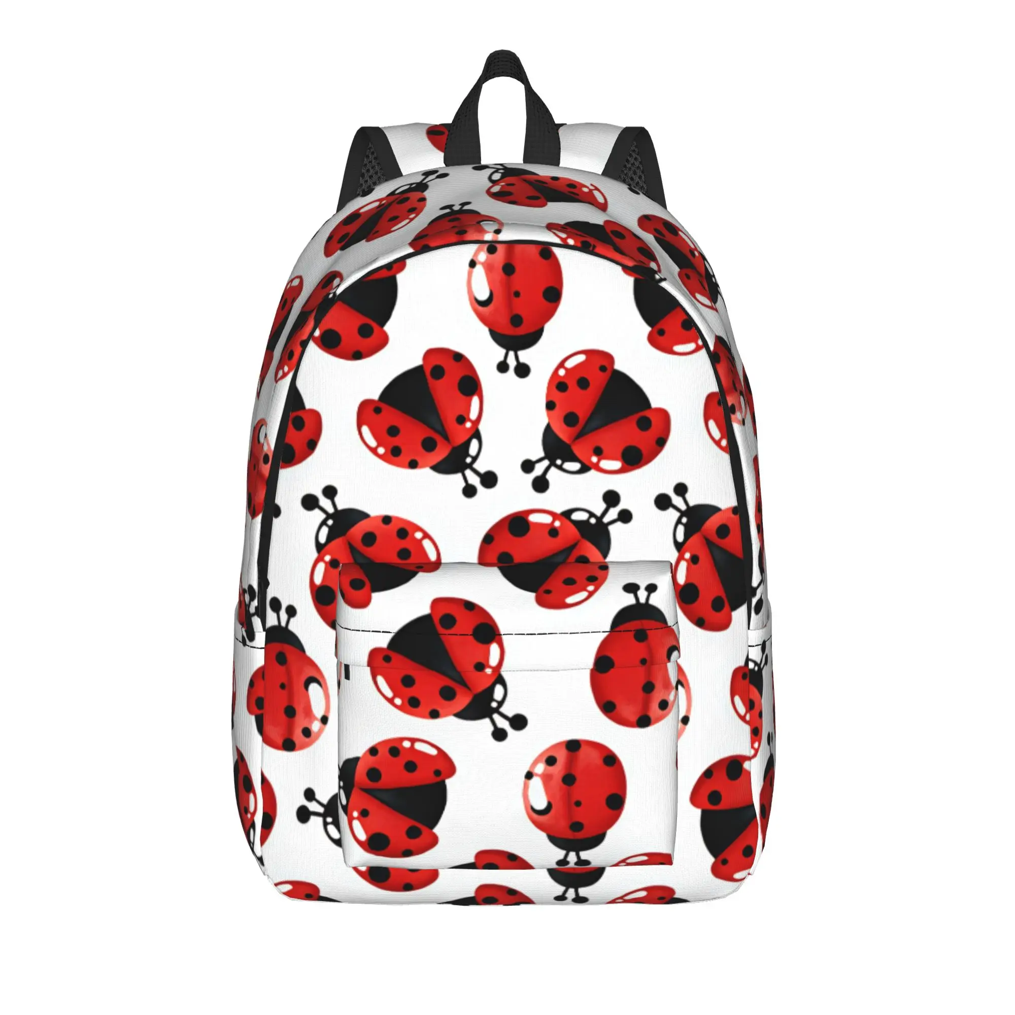 Charming Watercolor Ladybugs Seamless Pattern Backpack Elegant Backpacks Female Travel Pattern School Bags High Quality Rucksack
