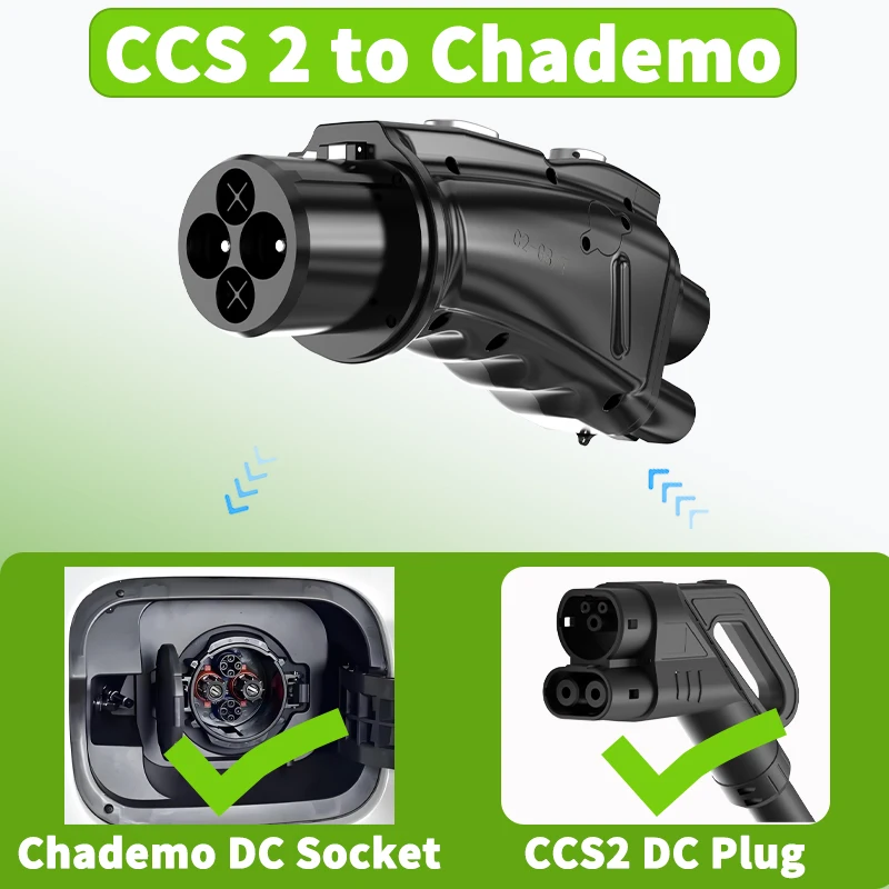 WUFEN for Japanese Brand Car CCS2 to Chademo Adapter 250A CCS2 Supercharger DC EV Charger Adapter CCS to Chademo Connector 250KW