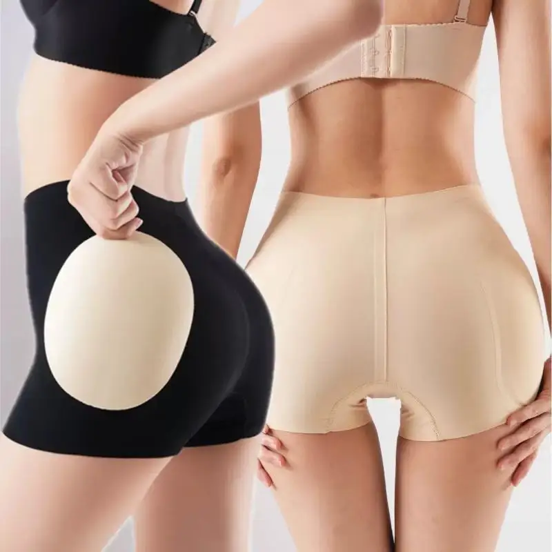 Gepolsterte High-Waist-Shorts, Po-Former, Po-Lifting-Höschen, Bauchkontrolle, Body Shaper mit Po-Pads, Shapewear – Detail 1