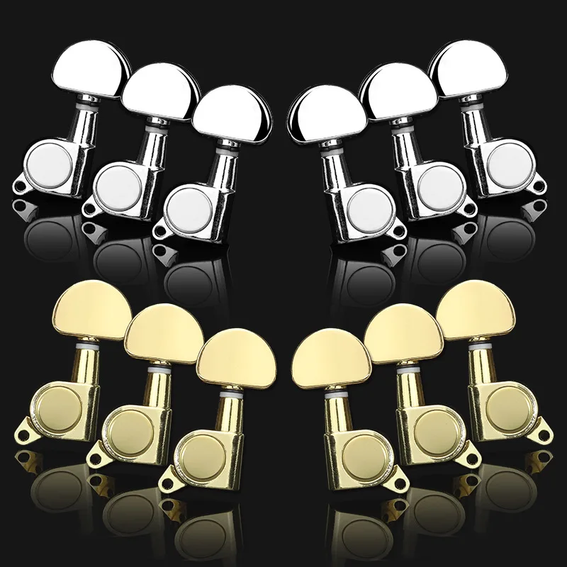 1Pcs Left/Right Guitar String Tuning Pegs Semi-Closed/All-Closed Guitar String Button Tuner Machine Heads Guitar Accessories