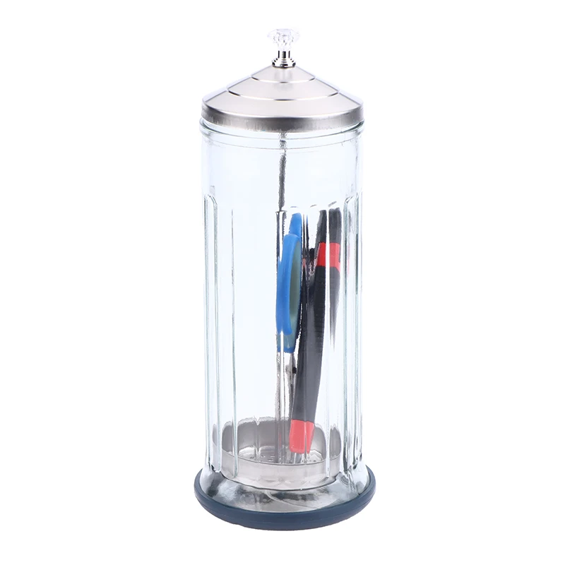 Barber Sanitizing Disinfection Sterilizer Jar Comb Sterilization Tank Barber Glass Cleaning Spa Eyelash Extensions Nail Tool