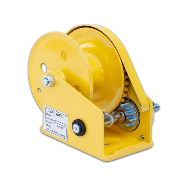 1800lb Hand crank two-way self-locking manual winch household small portable traction hoist with brake manual winch