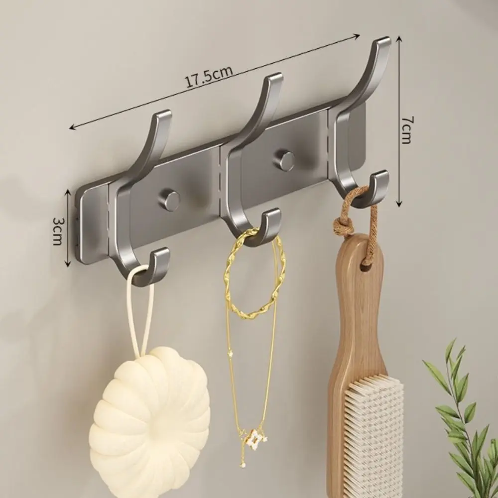 Bathroom Rack Strong Load-bearing Clothes Coat Hooks Heavy Duty Wall Rack Towel Hooks Punch Home Wall Mounted Door Hanger Door