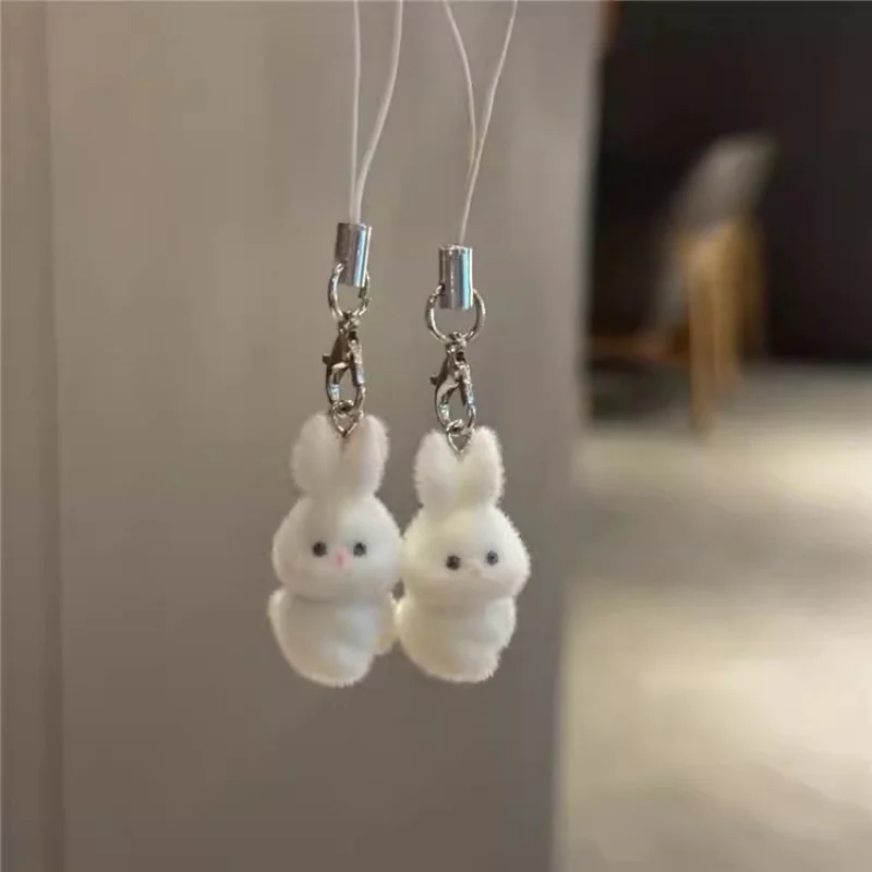 يتدفقون الحيوان قلادة الهاتف الحبل معلقة Keycord سلاسل المفاتيح سحر DIY بها بنفسك اكسسوارات فتاة الهدايا Kawaii أفخم لطيف الكلب المفاتيح