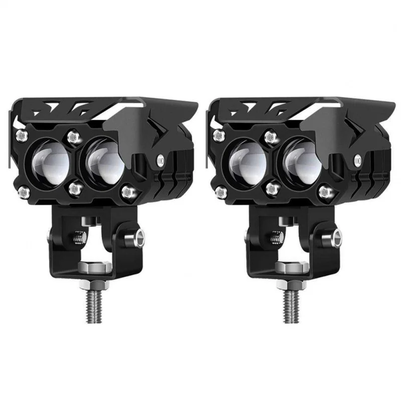 Cross-Border Factory LED Motorcycle Light Dual External Electric Vehicle Spotlight Front Modified Car