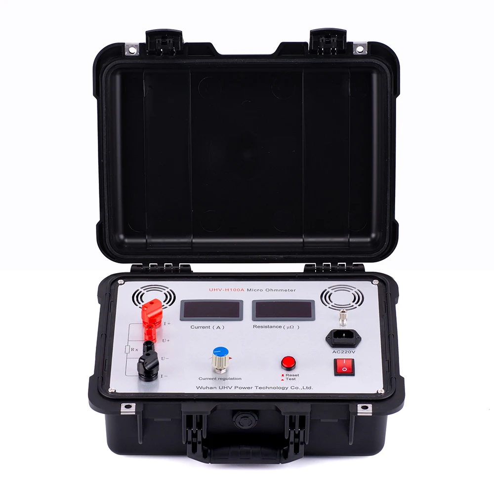 UHV-H100A Micro Ohm Meter Contact Resistance Tester Loop Resistance Tester Portable Ohmmeter Tester