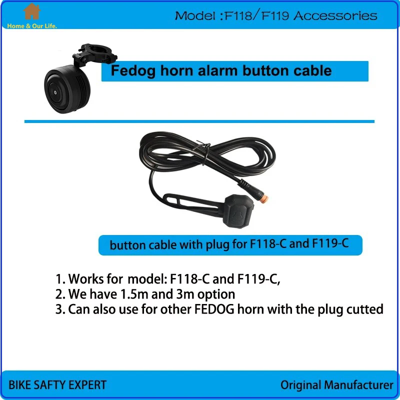 Support et support en aluminium et acier inoxydable pour alarme de klaxon FEDOG pour remplacement et réparation