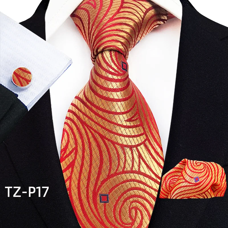 Floral Blau Krawatten Für Männer Hochzeit Party Business Mann Krawatte Taschentuch Brosche Manschettenknöpfe Set Männer Zubehör Gravata – Detail 19