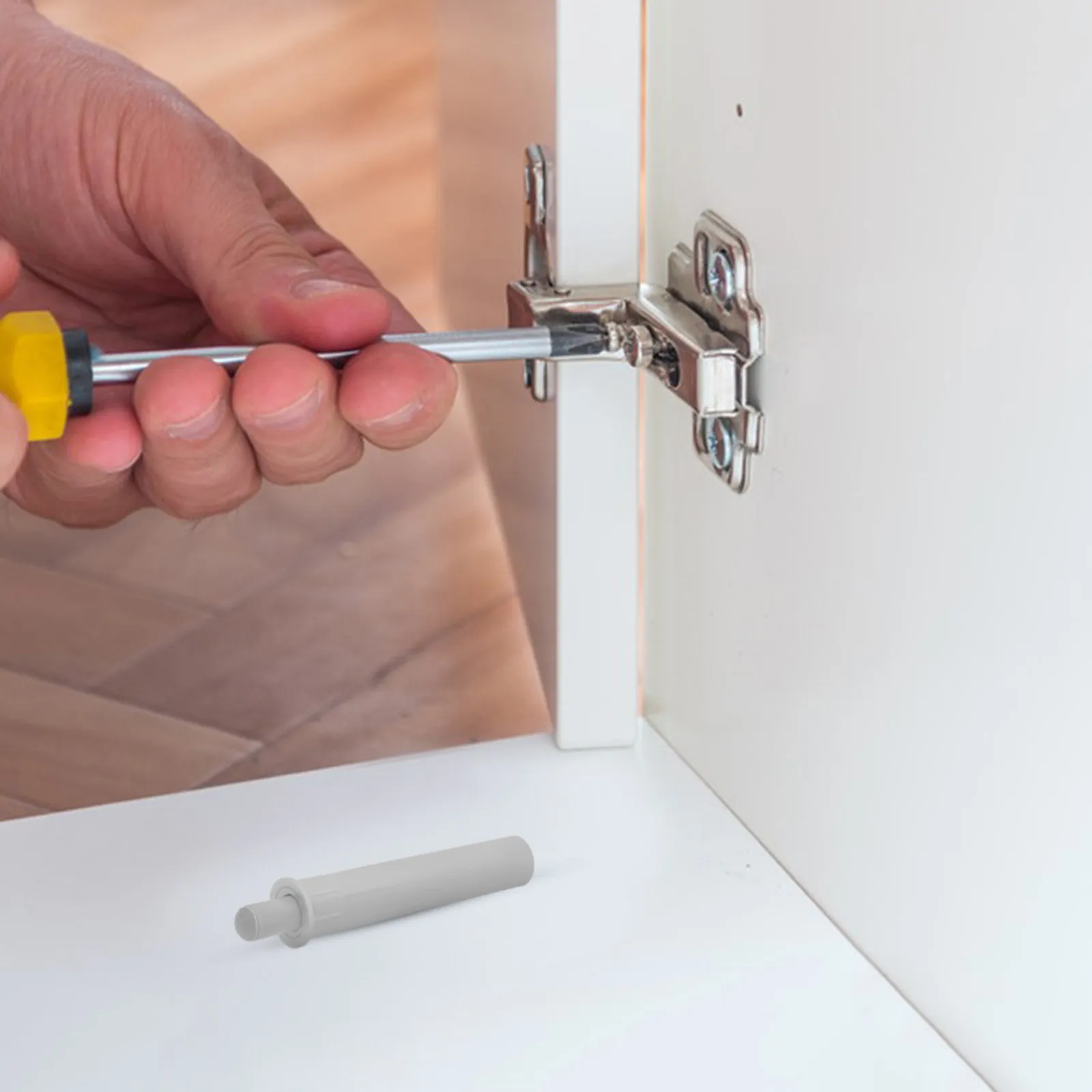 Afbeelding 7: Plastic Soft Close Kastdemper Buffer Stille Sluiting Deurstopper Thuis Keuken Kast Lade Demper Buffers Stille Soepele Sluiting