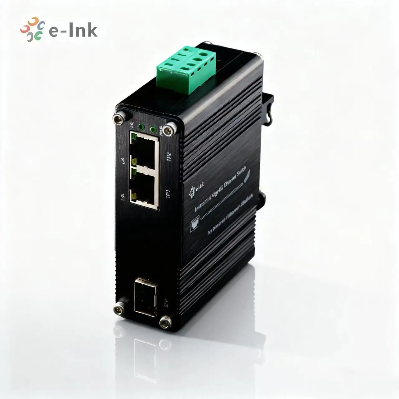 Industrial SFP Media Converter 2-Port Gigabit Ethernet, 10/100/1000Base-T to 100/1000Base-X