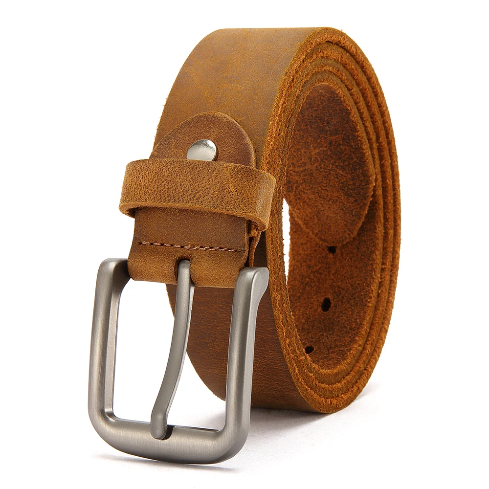 Herenriem van hoogwaardig echt leer Luxe designerriemen Heren koeienhuid modeband Mannelijke jeans voor heren Cowboy