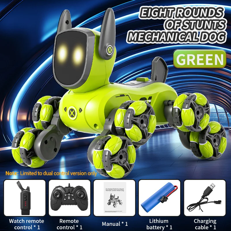 JJRC Q200 Small Eight-wheel Gesture Detection Voice Interaction RC Robot Dog with Programmable Actions Obstacle Avoidance