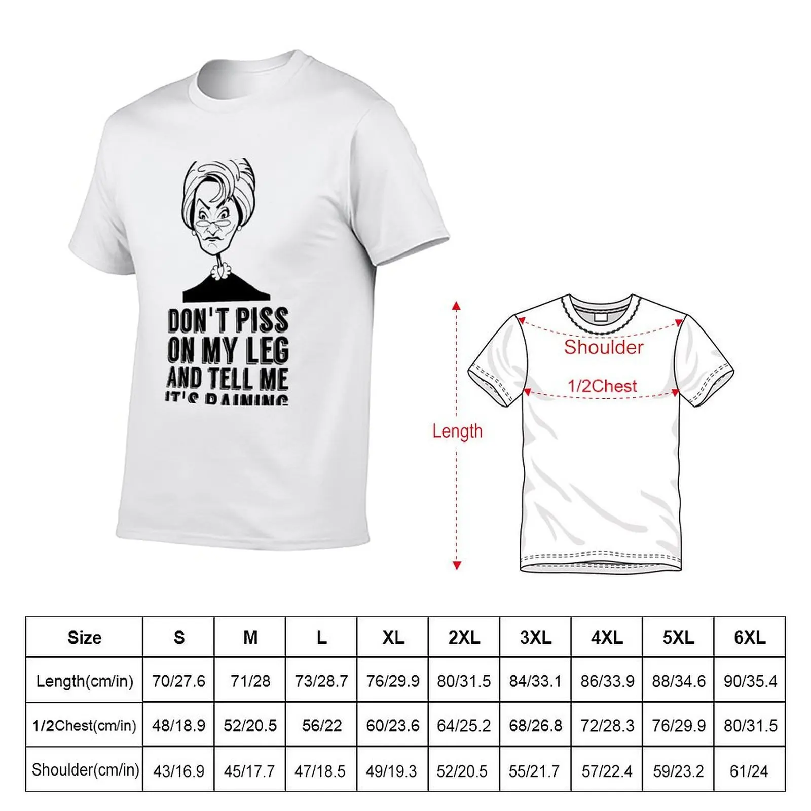 القاضي جودي إقتباس لا تبول على ساقي وأخبرني أن يطر تي شيرت رجل تي شيرت فاخر تي شيرت رجل تي شيرت غير رسمي #5