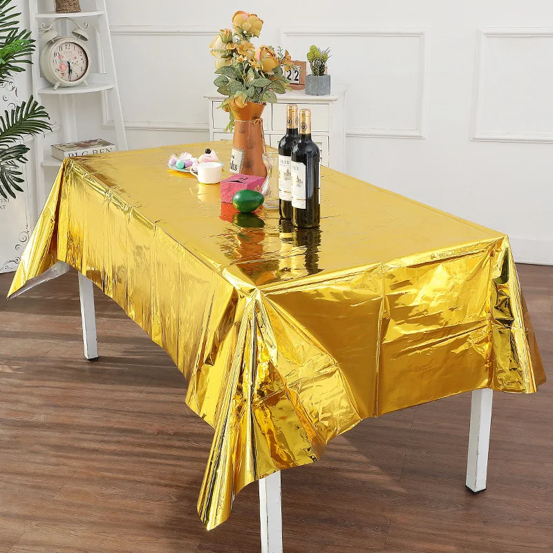 

10 Pcs Party Tablecloths Waterproof Laser Tablecloths Party Supplies Decorative Tablecloths Waterproof and Oil Resistant Tables