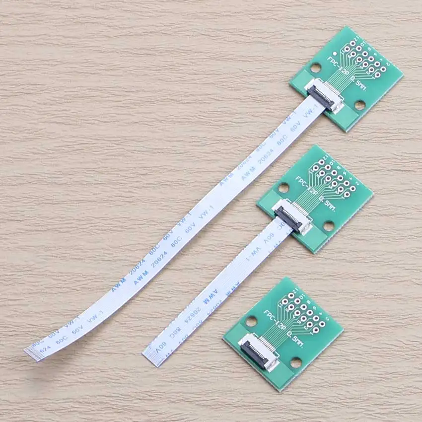 FPC FFC 0.5MM Pitch Conversion Board DIY PCB Board 4 6 8 10 12 20 24 30 40 Pin 6cm 12cm 20cm 0.5mm FPC Flex Cable Connector