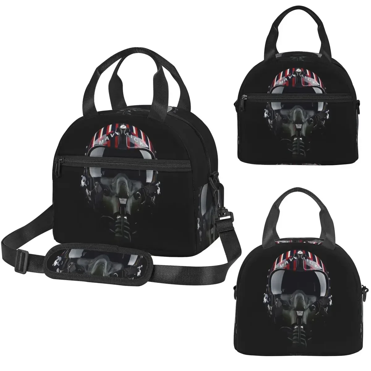 Steampunk Pilot Air Fighter Helmet Insulated Lunch Bag for Kids School Cooler Thermal Box Tote Leakproof Lunch Boxes
