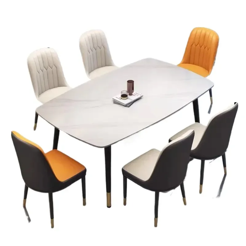 for Slate Dining Table Household Size Apartment Combination Italian High End Economic Rectangular Modern Simple Light Luxury