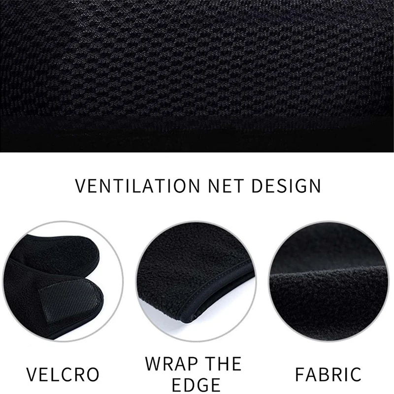 قناع نصف وجه شتوي دافئ للجنسين من الصوف القطبي المقاوم للرياح وحماية الأذن ومسامي للجري في الهواء الطلق وركوب الدراجات