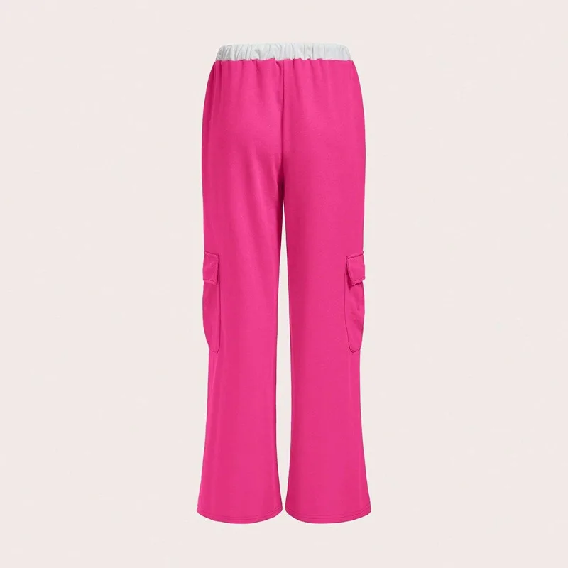 Pantalones holgados de pierna ancha con cordón para mujer, ropa femenina, temperamento, para ir al trabajo, Sexy, informal, nueva moda