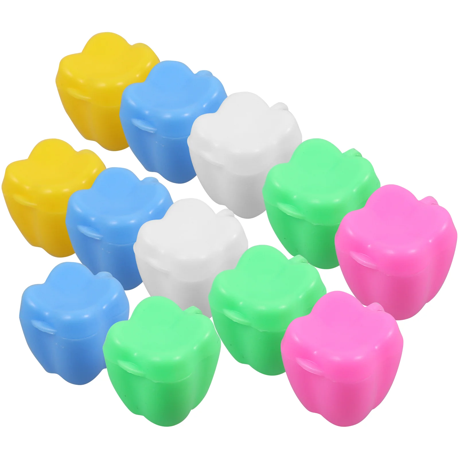 12 Pcs Tooth Box Baby Teeth Storage Child Brush Saver Necklace Plastic Keepsake Container