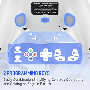 وحدة تحكم P5 لجهاز PS5 / 4 / PC لوحة ألعاب سلكية طويلة جدا 2M مع اهتزاز توربو مزدوج بدون تأخير تحكم فوري في لعبة الاتصال أعلى 12 مبيعات لوحدة تحكم PS5 - رقم 5