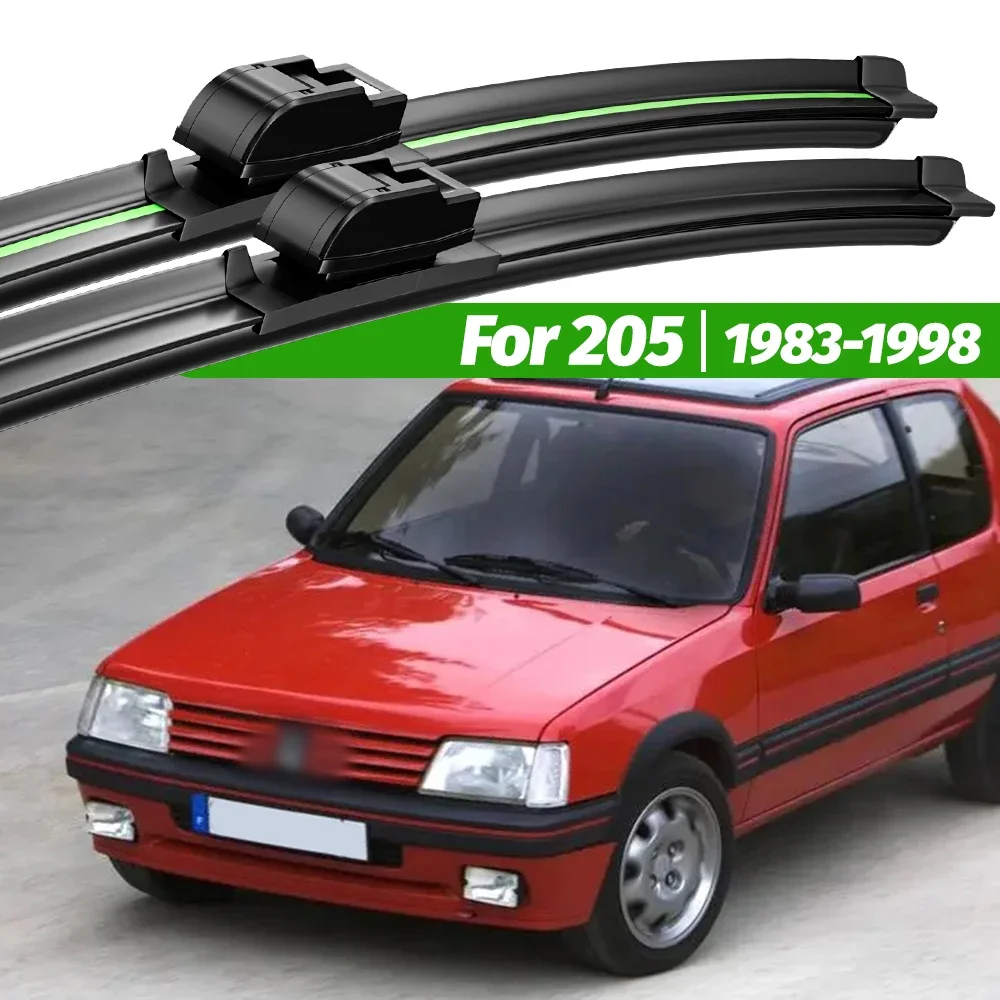 

For Peugeot 205 1983-1998 2pcs Front Windshield Wiper Blades 1984 1987 1990 1991 1996 1997 Windscreen Window Accessories