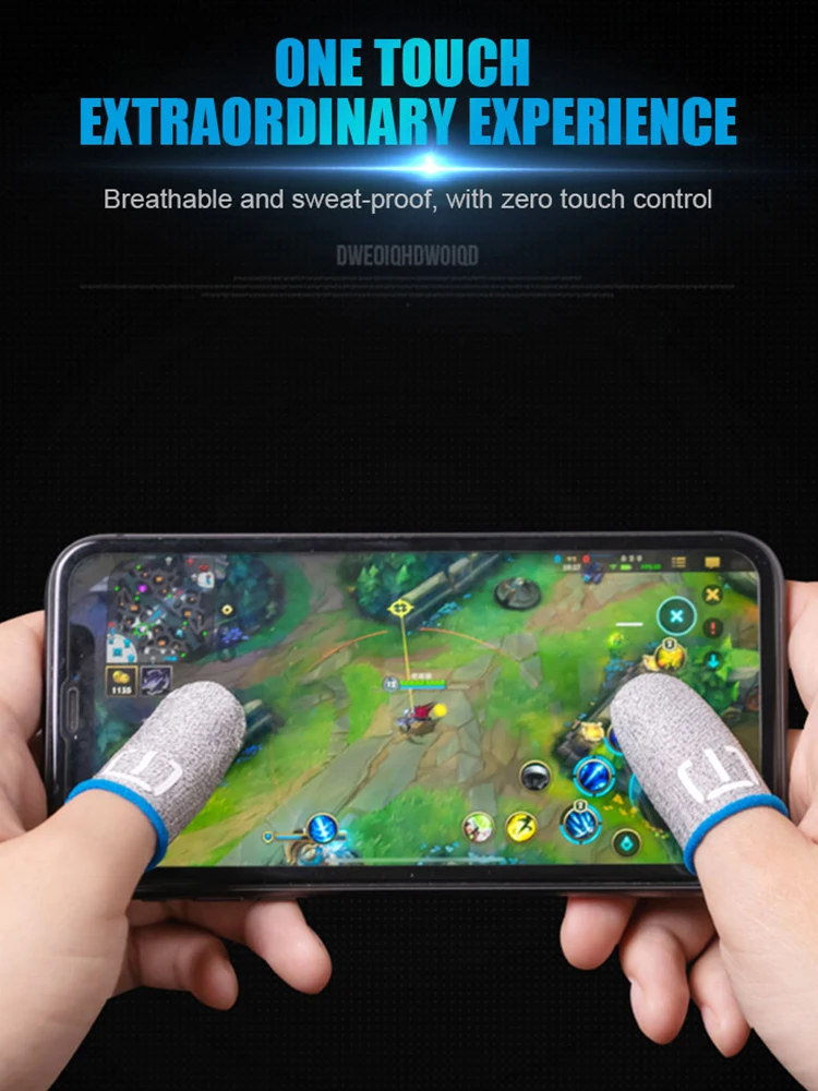 1Pair Finger Glove Fingertips Cot Anti-slip Gaming Touchscreen Finger Cover Thumb Finger Sleeves for PUBG Mobile Game