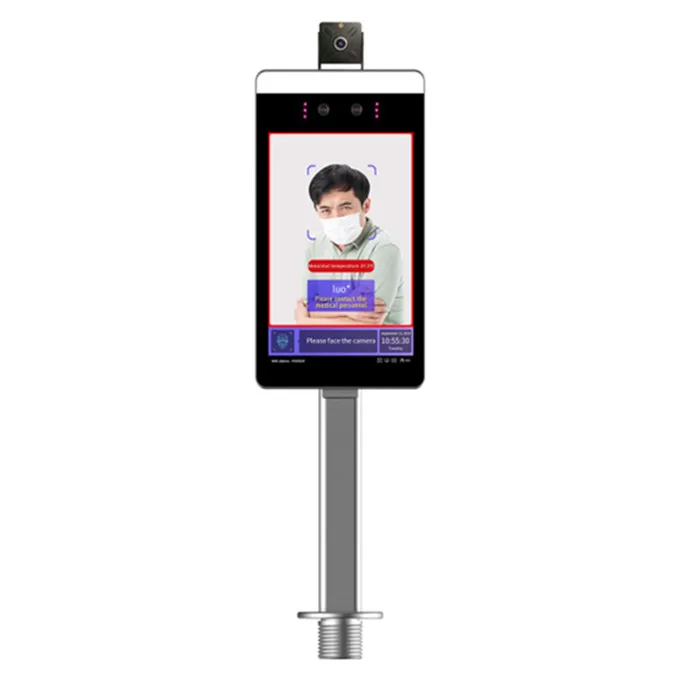 8 inch AI intelligent measurement time attendance sensor device machine face recognition access control system