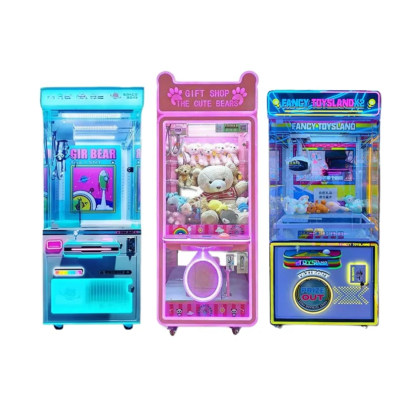 Pas het uiterlijk aan Grote transparante klauwmachine Muntautomaat voor pretparken en klauwmachine