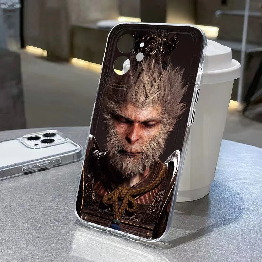 Black Myth Wukong Clear Phone Case sFor Samsung S24 Ultra S23 S22 Plus S21 FE S20 S10 A55 A54 A53 5G A52 A35 A34 A33 Soft Cover