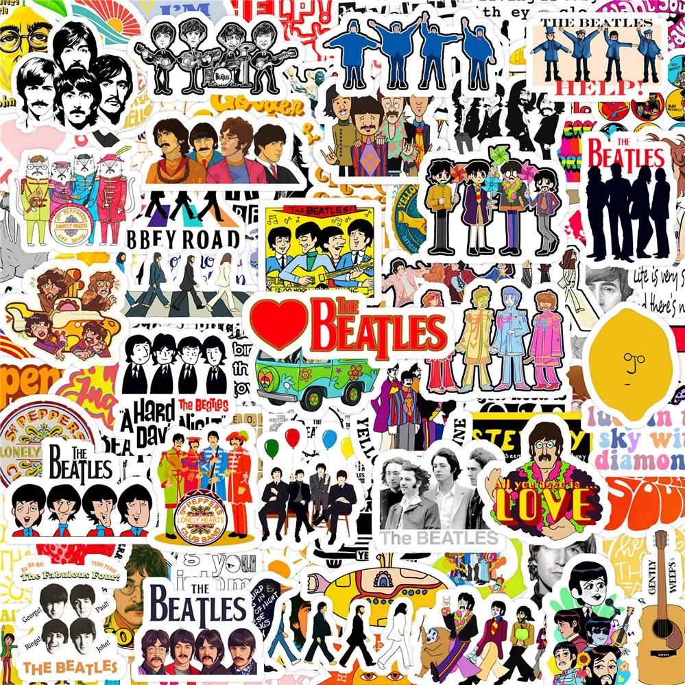 125 Adesivos Miniatura The Beatles Temporada 2 Rock para Decoração DIY de Celular, Caderno e Diário - LanLanStickersWorld Store