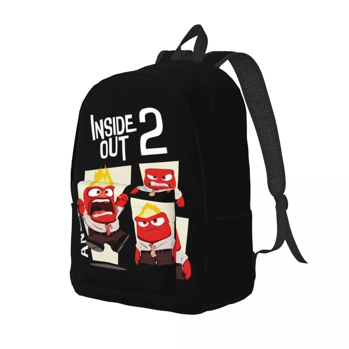 Anger Emotion Inside Out Movie 2024 Backpack for Kindergarten Primary School Student Bookbag Boy Girl Kids Daypack Hiking