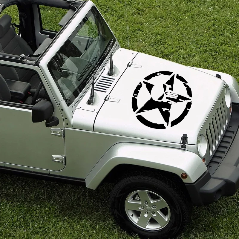 

Jpct star skull five pointed star decorative car decal suitable for motorcycles, suitcases, waterproof sticker 15cmx15cm