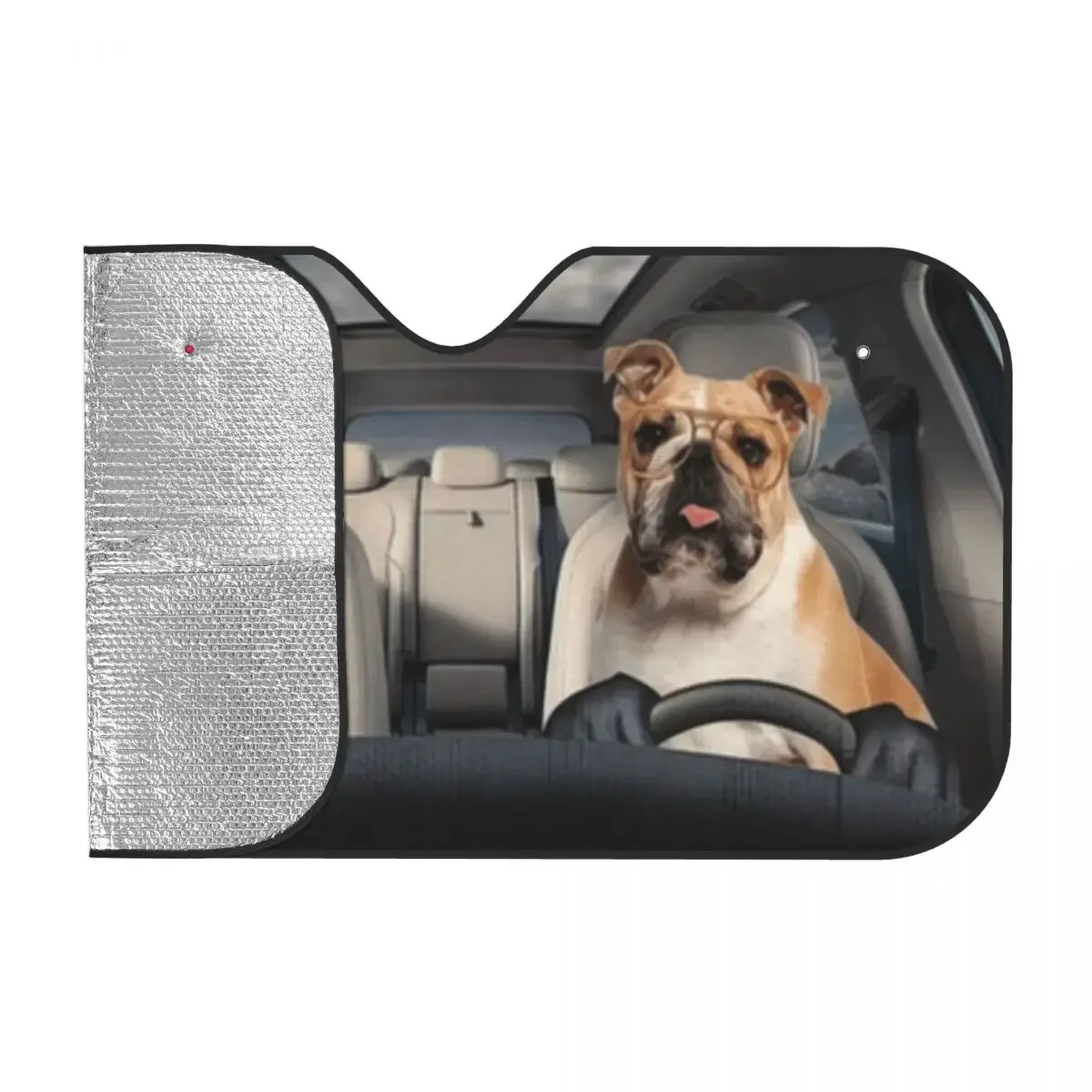 Bulldog Car Windshield Sunshade Aluminum foil anti ultraviolet sun visor for automobile windshield