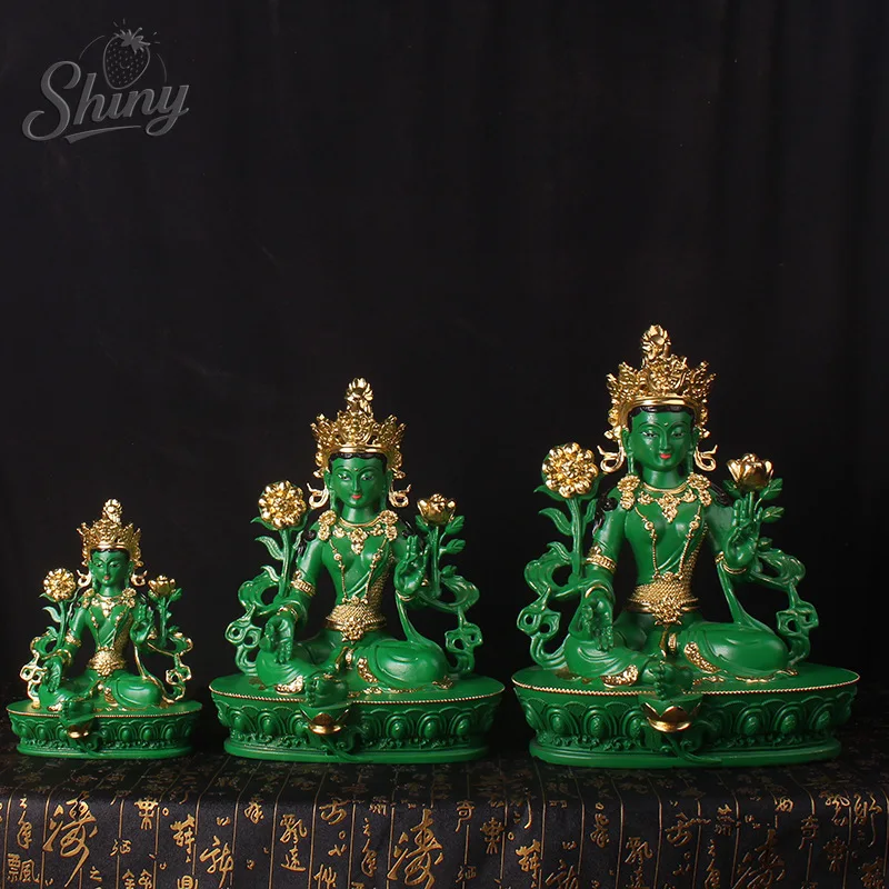 Buddha statue Buddhist patriarch good resin Green Tara Bodhisattva buddha HOME Altar worship Effective protection